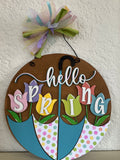 Hello Spring 15” Door Round