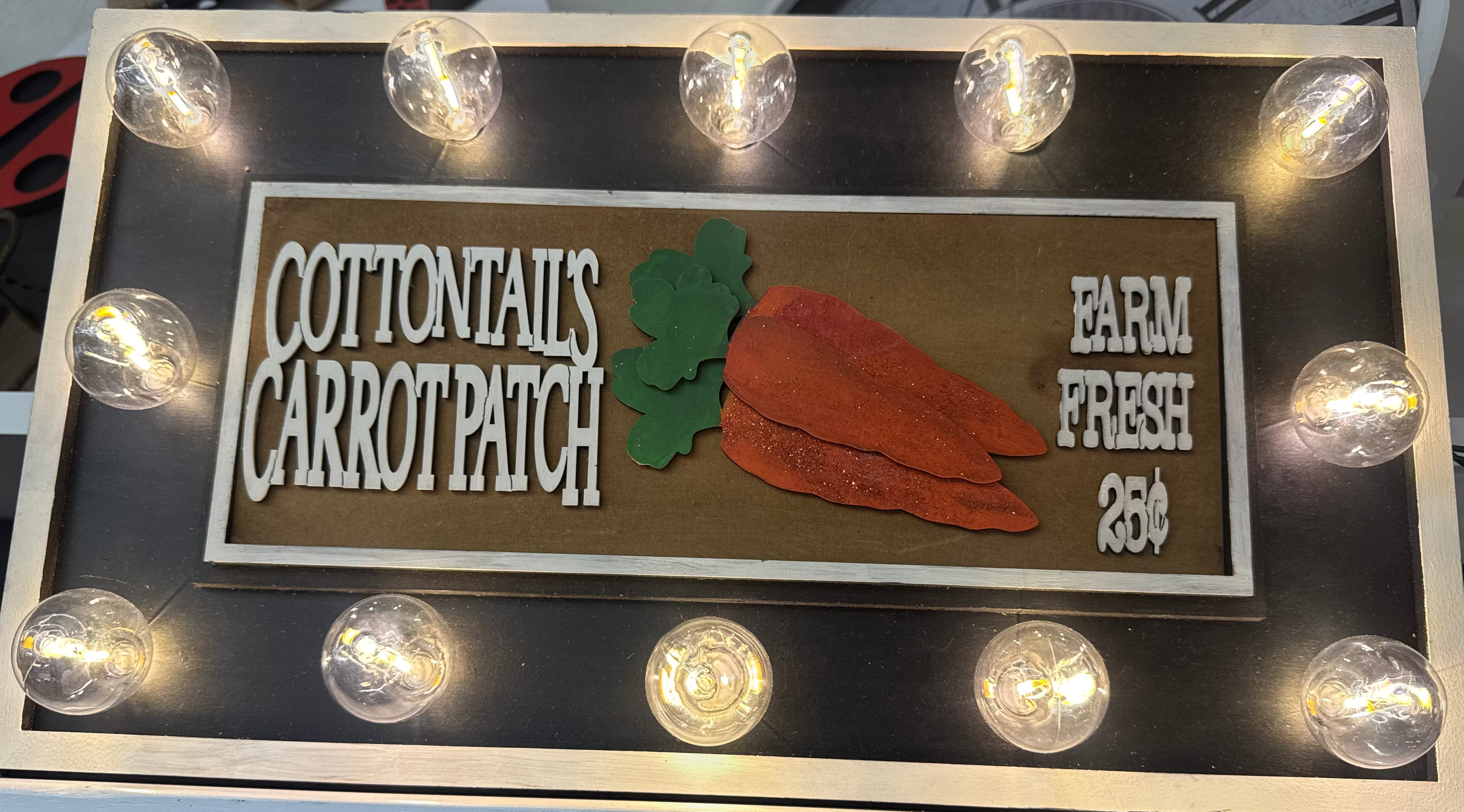 Cottontails Carrot Patch Lighted Box Insert DIY(Light box sold separate)