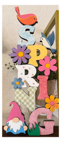 Spring word shelf sitter DIY