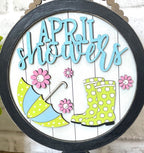 April Showers 6" Round Insert DIY