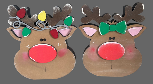 Reindeer head shelf sitters kit