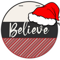Believe with Santa Hat DIY Door Hanger