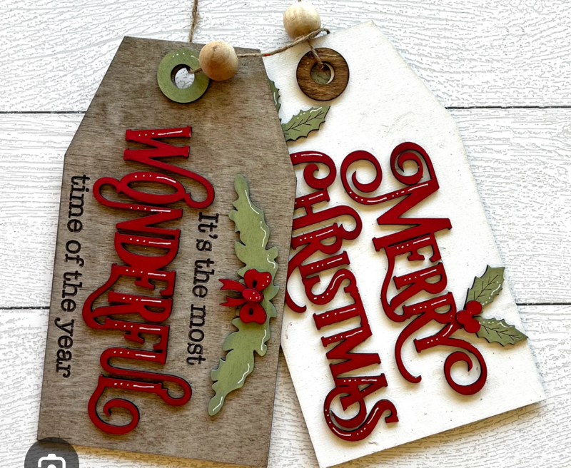 Merry Christmas Door tags DIY Craft