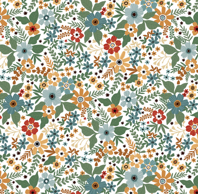 Floral patterned paper