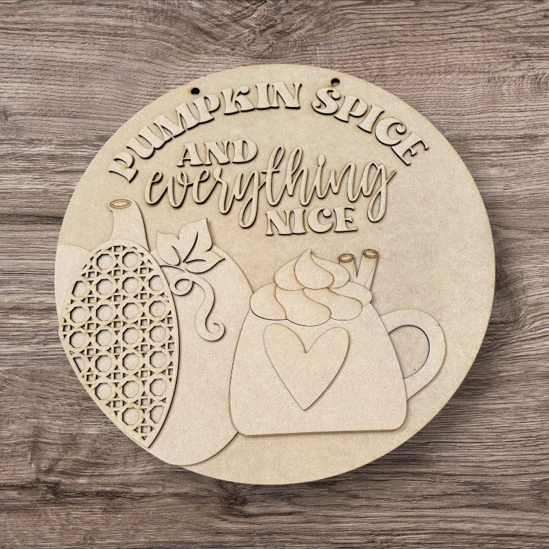 PUMPKINSPICEEVERYTHINGNICE DOOR HANGER