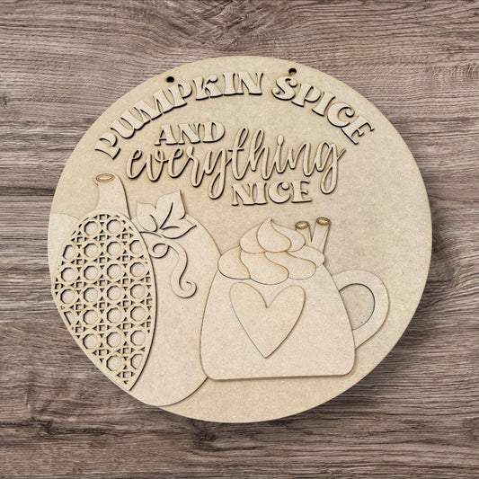PUMPKINSPICEEVERYTHINGNICE DOOR HANGER