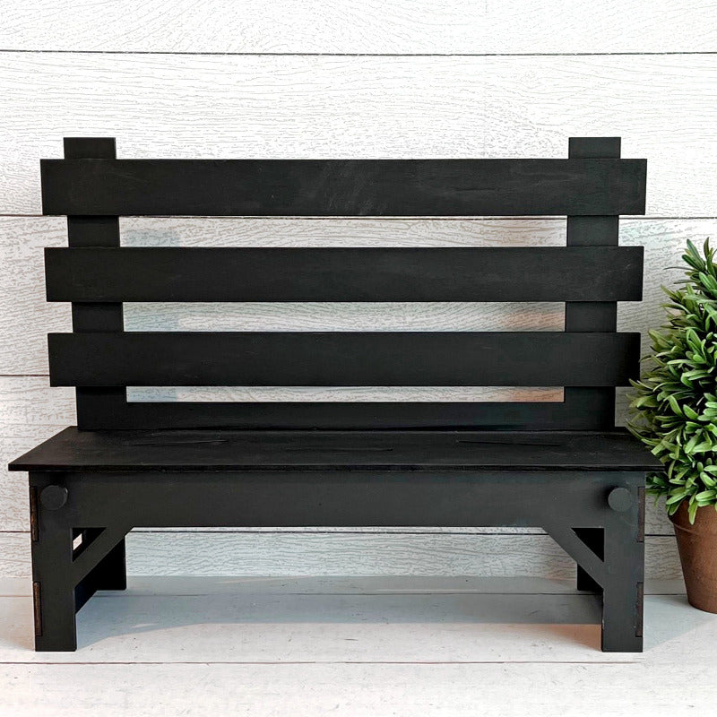 Black Wooden Bench Base interchangeable