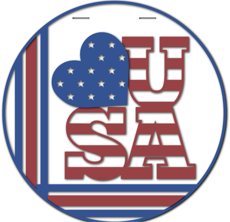 USA Door Round DIY Craft
