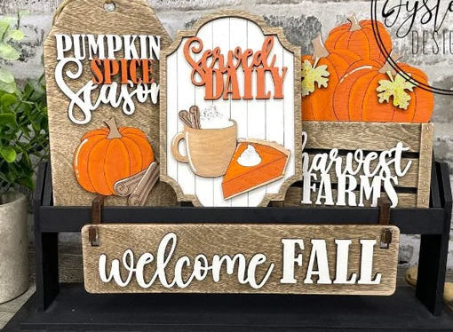 Pumpkin Spice Season Wagon/Raised Shelf DIY Craft