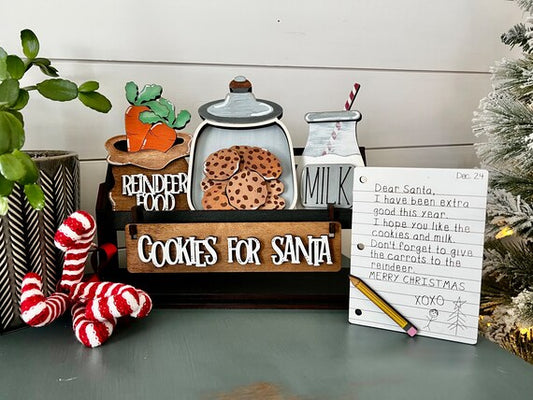 Milk & Cookies for Santa Wagon/Raised shelf insert kit