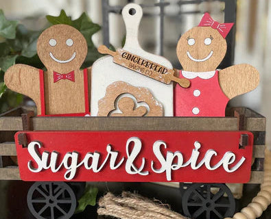 Sugar & Spice Gingerbread Wagon/Raised Shelf insert kit