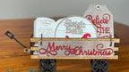 Merry Christmas Wagon/Raised Shelf insert kit DIY Craft